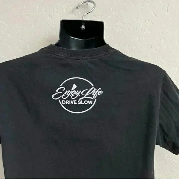 ALSTYLE | Unisex Graphic Tee | 'Enjoy Life Drive Slow' | Black | Size S - Picture 5 of 7